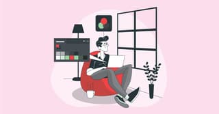 logo designer working
