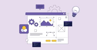Adobe Illustrator interface illustration on computer