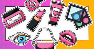 illustration of beauty brand symbols