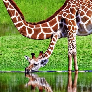 bad ai art of giraffe necks