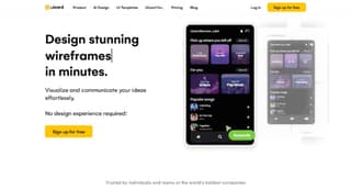 Uizard UI design website screenshot
