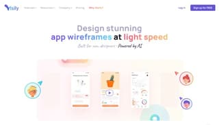 Visily no code app design website screenshot