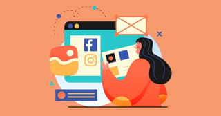 illustration of blogger