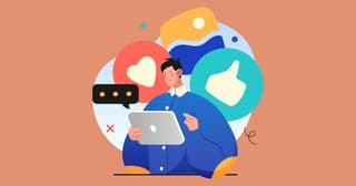illustration of blogger