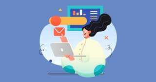 illustration of blogger