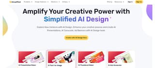 Screenshot from Simplified AI graphic design software 