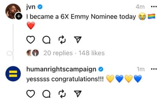 A post by JVN with a reply by the Human Rights Campaign