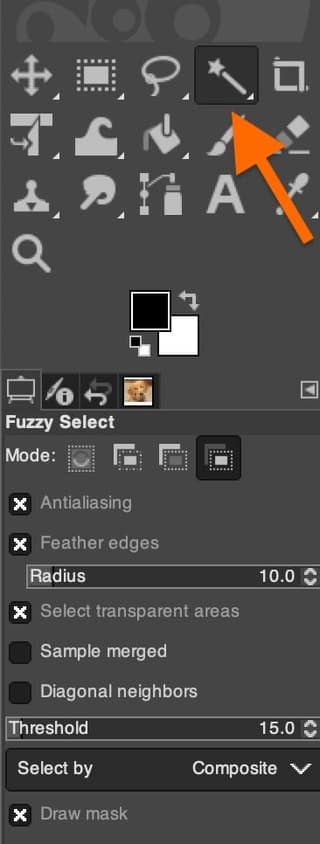 Gimp interface