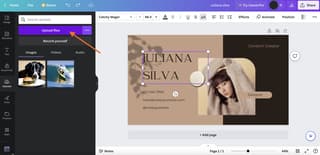 Canva editor interface