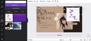 Canva editor interface