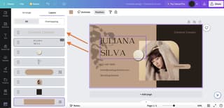 Canva editor interface