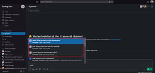 Slack interface