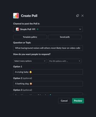 Slack interface