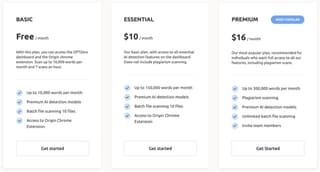 GPTZero rates