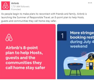 airbnb linkedin carousel ad
