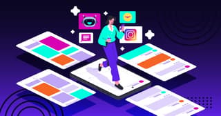 instagram ai graphic of phone screens