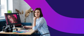woman working with laptop