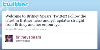 britney spears first tweet
