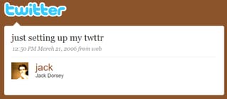 jack dorsey first tweet