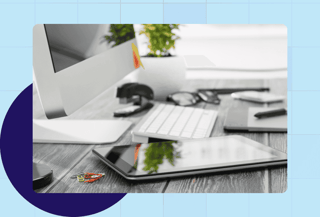vector designs graphic designer's desk
